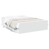 vidaXL Cadru de pat cu sertare, alb, 120x190 cm, lemn prelucrat