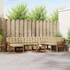 vidaXL Set de canapele de exterior cu pernă 9 pcs Natural și Bej