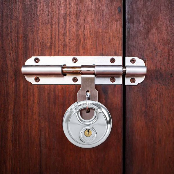 vidaXL Lacăte disc cu chei Argintiu Oţel inoxidabil