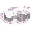 vidaXL Set de canapele pentru grădină cu pernă 8 pcs Negru Rattan poli