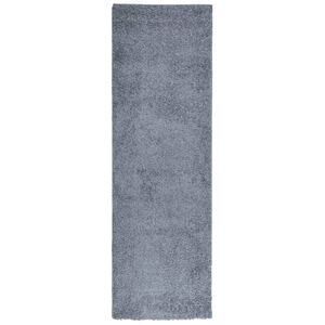 vidaXL Covor pufos "PAMPLONA" cu fire &icirc;nalte albastru modern 80x250 cm