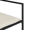 vidaXL Set mobilier de grădină cu perne, 7 piese, negru, poliratan