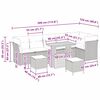 vidaXL Set de canapele pentru grădină cu pernă 9 pcs bej și crem