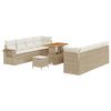 vidaXL Set de canapele pentru grădină 11 buc. Bej Rattan poli