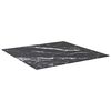 vidaXL Blat masă negru 60x60cm 6mm sticlă securizată design de marmură