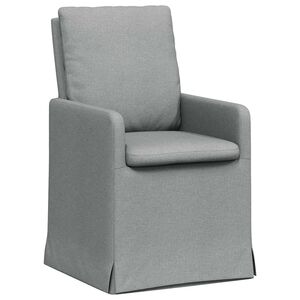 vidaXL Scaune de dining 2 buc. țesătură Gri deschis 57 x 67 x 98 cm