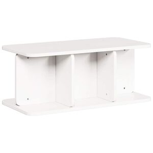 vidaXL Masă de cafea Alb 80 x 39,5 x 33,5 cm Lemn masiv de pin