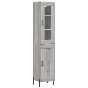 vidaXL Dulap &icirc;nalt, gri sonoma, 34,5x34x180 cm, lemn prelucrat