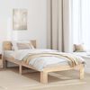 vidaXL Cadru de pat cu headboard natural 75 x 190 cm Lemn de pin masiv