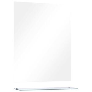 vidaXL Oglindă de perete cu raft, 50 x 60 cm, sticlă securizată