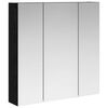 vidaXL Dulap cu oglindă pentru baie Stejar Negru 70 x 14,5 x 70 cm