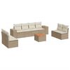 vidaXL Set canapele de grădină, 9 piese, cu perne, bej, poliratan