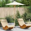 vidaXL Parasol de Grădină Alb crem &Oslash; 270 x 260 cm Bambus