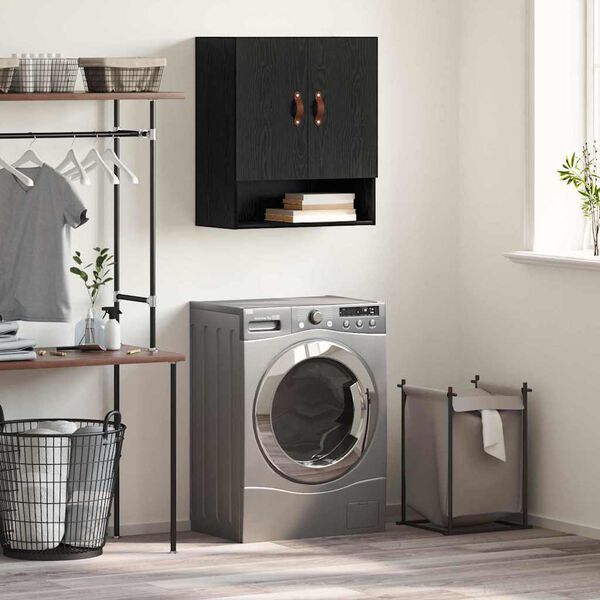 vidaXL Dulap de perete Stejar negru 60 x 31 x 70 cm Lemn compozit