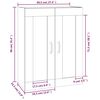 vidaXL Dulap de perete suspendat, alb extralucios, 69,5x32,5x90 cm