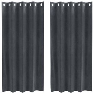 vidaXL Perdele opace 2 buc. Gri deschis 140 x 175 cm Catifea