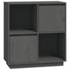 vidaXL Dulap, gri, 74x35x80 cm, lemn masiv de pin