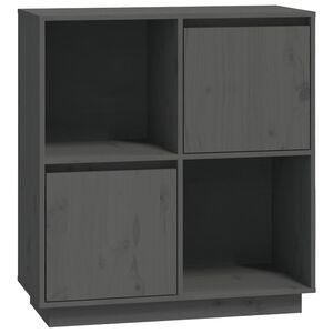 vidaXL Dulap, gri, 74x35x80 cm, lemn masiv de pin