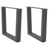 vidaXL Picioare pentru măsuță de cafea &icirc;n formă de V, 2 buc., antracit, 50x(42-43,3) cm, oțel