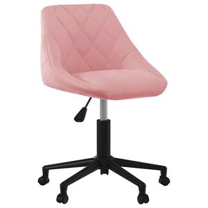 vidaXL Scaun de birou pivotant, roz, catifea