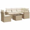 vidaXL Set canapele de grădină cu perne, 6 piese, bej, poliratan