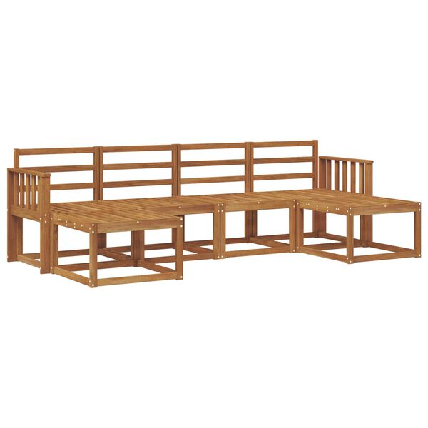 vidaXL Set de canapele de exterior 6 pcs natural Lemn compozit