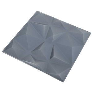 vidaXL Panouri de perete 12 buc. 50 x 50 cm Origami Gri Spumă XPS