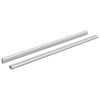 vidaXL Șină pentru dressing 2 pcs Argintiu 664 x 15 x 29 mm