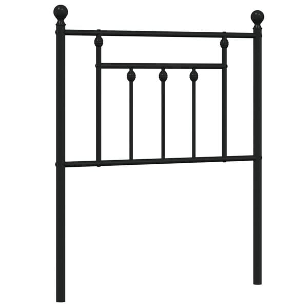 vidaXL Tăblie de pat de schimb metalică, negru, 75 cm