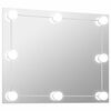 vidaXL Oglindă de perete lumini LED fără ramă sticlă dreptunghiulară