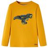 Tricou pentru copii cu m&acirc;neci lungi, ocru, 128