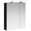vidaXL Dulap cu oglindă pentru baie Stejar Negru 60 x 14,5 x 70 cm