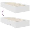 vidaXL Cadru de pat cu sertar cu headboard cu depozitare Lemn compozit