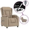 vidaXL Fotoliu de masaj electric, cappuccino, piele ecologică