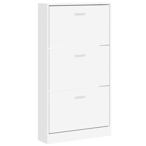 vidaXL Dulap pentru pantofi, alb, 59x17x108 cm, lemn stratificat