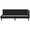 vidaXL Cadru de pat colțar cu headboard Negru 80 cm x 200 cm Catifea