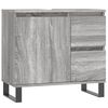 vidaXL Set mobilier de baie, 3 piese, gri sonoma, lemn prelucrat
