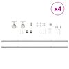 vidaXL Set piese pentru ușă glisantă, argintiu, 400 cm oțel inoxidabil