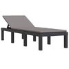 vidaXL Șezlong cu perne, antracit, PP