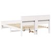 vidaXL Cadru de pat cu headboard Alb 140 x 200 cm Lemn compozit