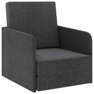 vidaXL Fotoliu pat extensibil, gri &icirc;nchis, material textil