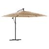 vidaXL Umbrelă soare de grădină cu st&acirc;lp din oțel, maro 246x246x230 cm