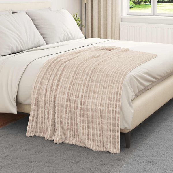 vidaXL Pătura de aruncat Bej 150 x 130 cm Molton