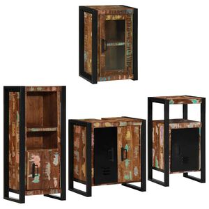 vidaXL Set de mobilier pentru baie 4 buc. Multicolour 55 x 35 x 60 cm