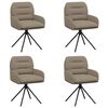 vidaXL Scaune de dining rotative 4 buc. Piele artificială Cappuccino