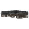 vidaXL Set de canapele pentru grădină 12 pcs Gri poliratan