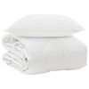 vidaXL Duvet pentru Toate Sezoanele cu pernă 2 buc. Alb Microfibră