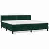 vidaXL Pat box spring cu saltea, verde &icirc;nchis, 200x200 cm, catifea
