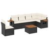 vidaXL Set canapele de grădină cu perne, 7 piese, negru, poliratan
