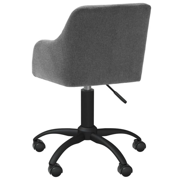 vidaXL Scaune de bucătărie pivotante, 6 buc., gri deschis, textil